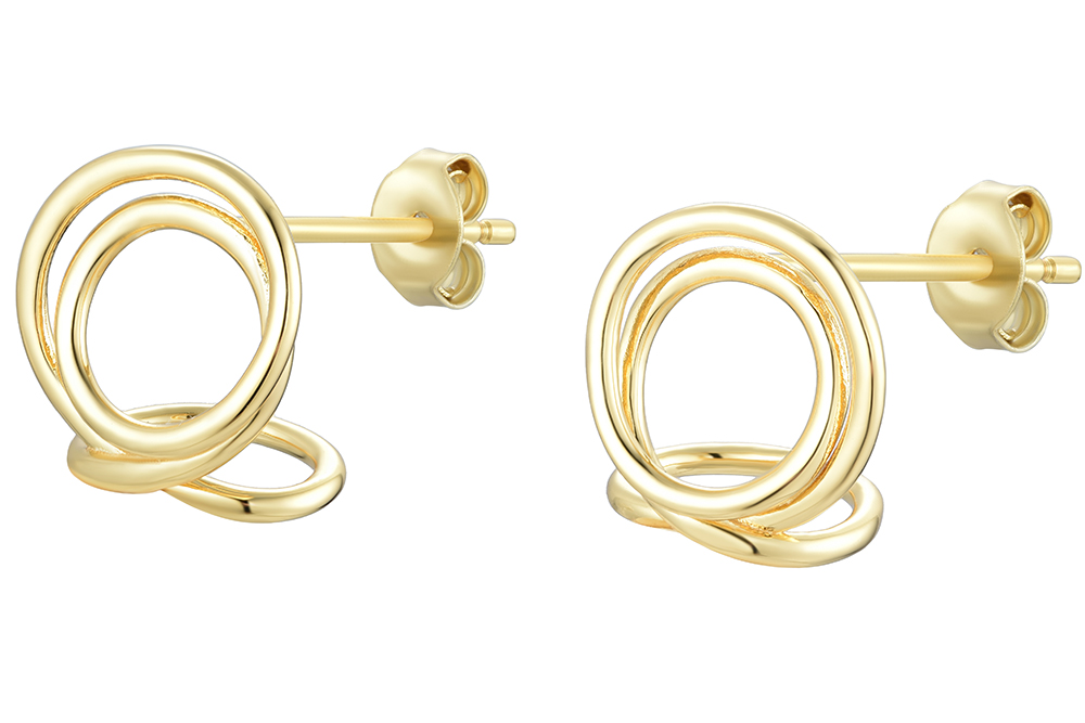 Sterling silver earring with interlacted design