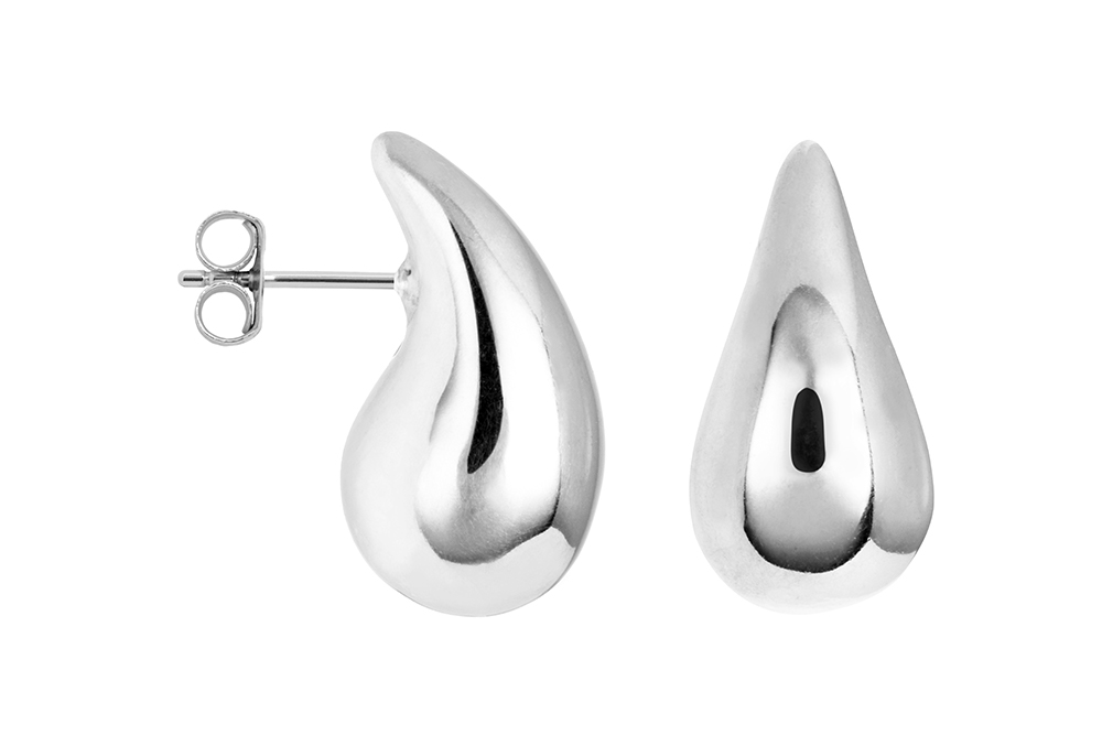 Sterling silver electroform drop earring