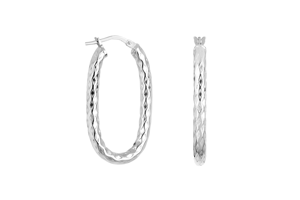 Pendiente plata 925 aro tubo 3mm