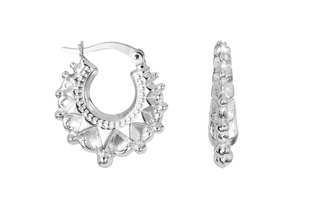 Sterling silver hoop earring