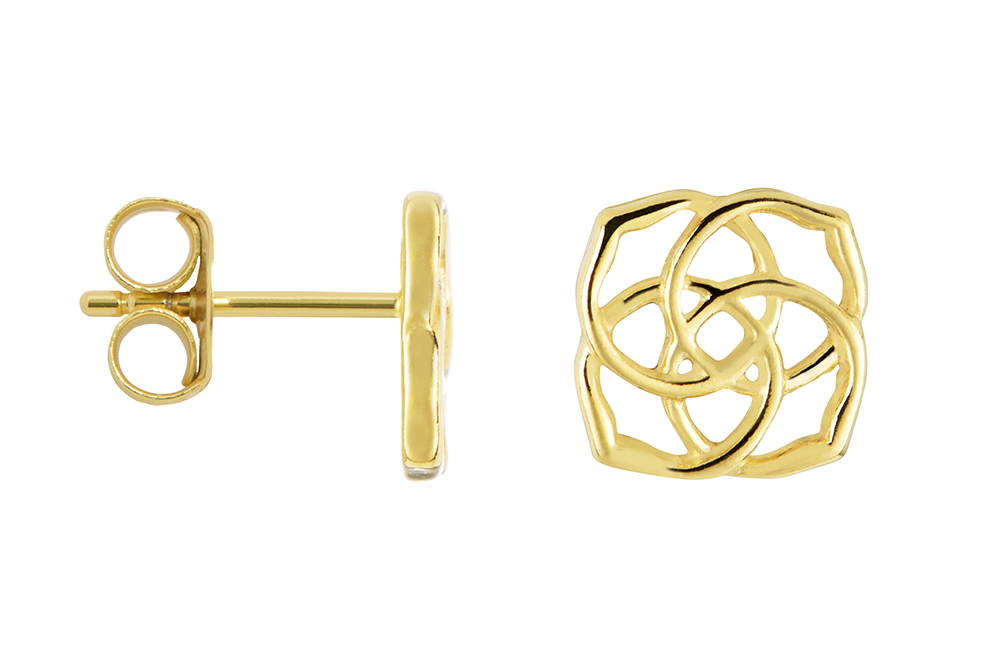 Sterling silver flower earring