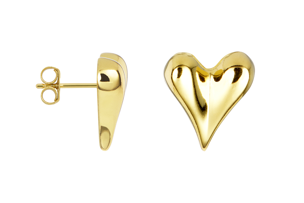 Sterling silver heart earring