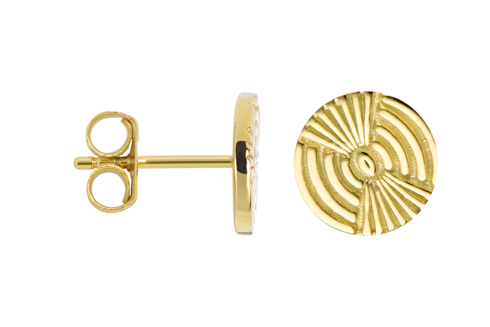 Sterling silver circle earring