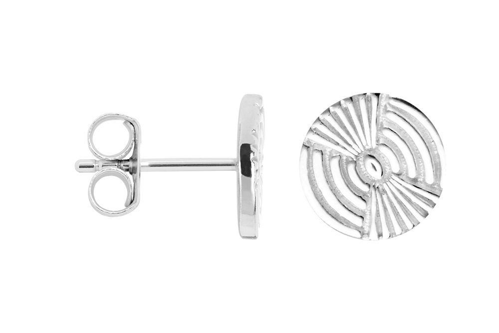 Sterling silver circle earring