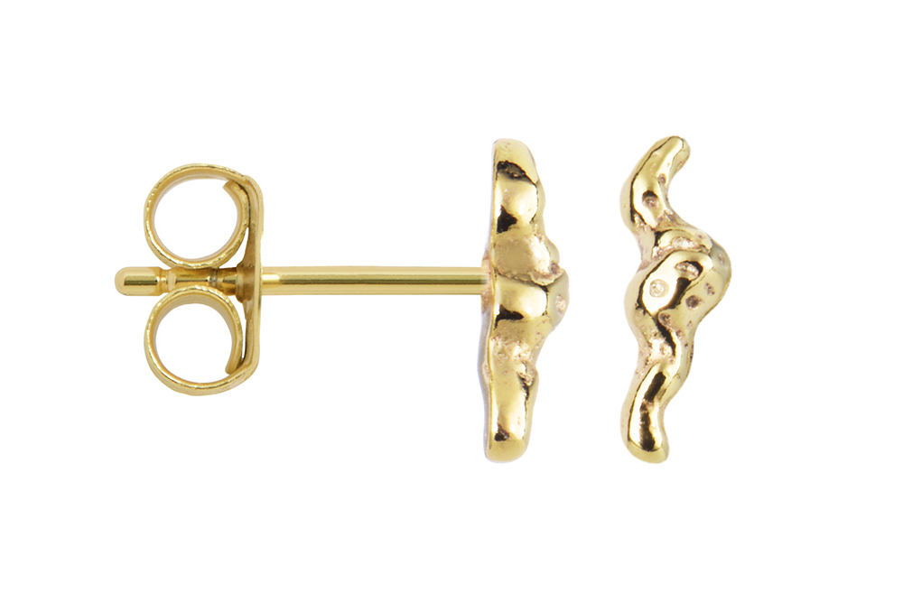 Sterling silver knot earring