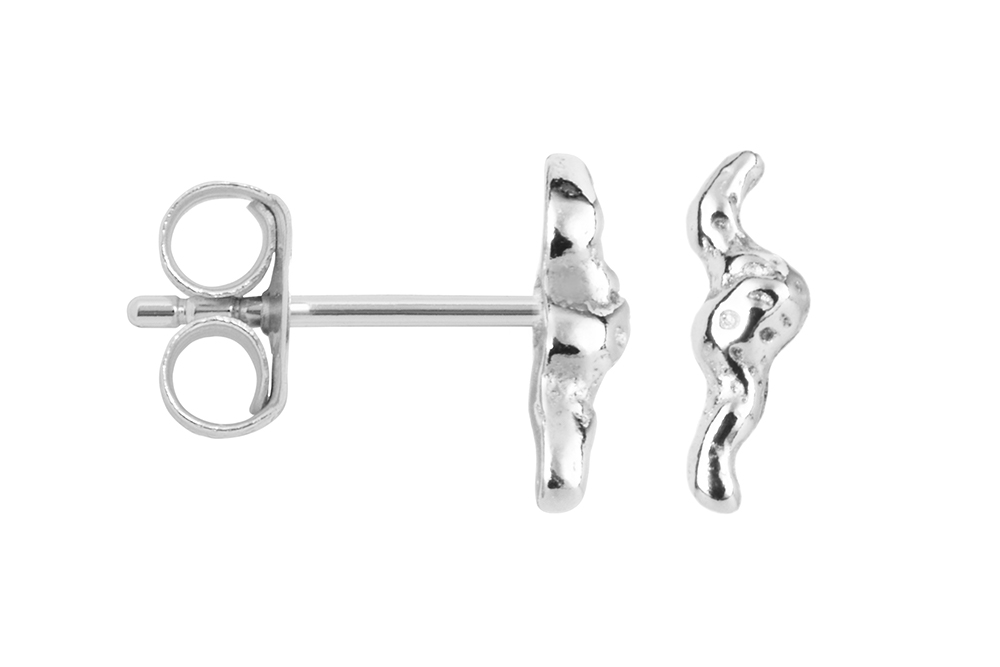 Sterling silver knot earring