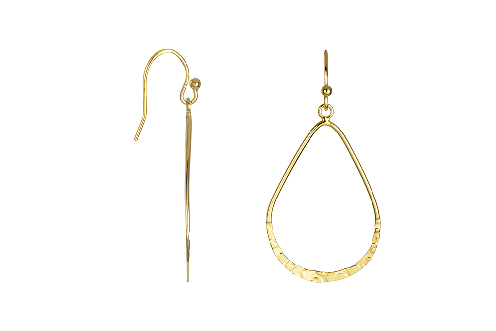 Sterling silver flat drop earring