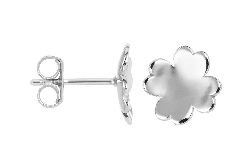 Pendiente plata 925 flor