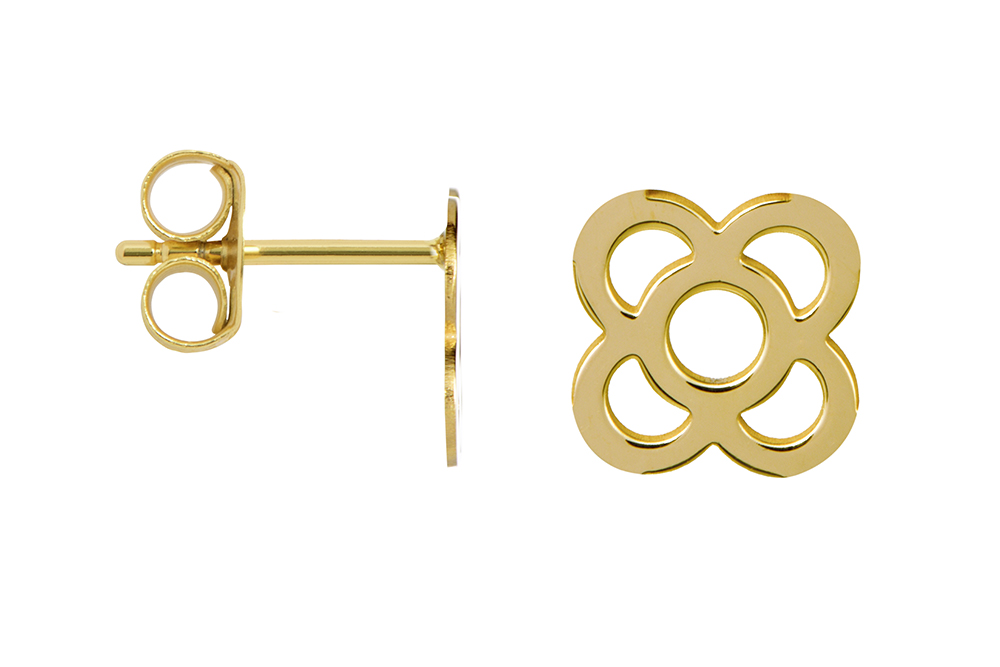 Sterling silver 6mm flower of barcelona earring