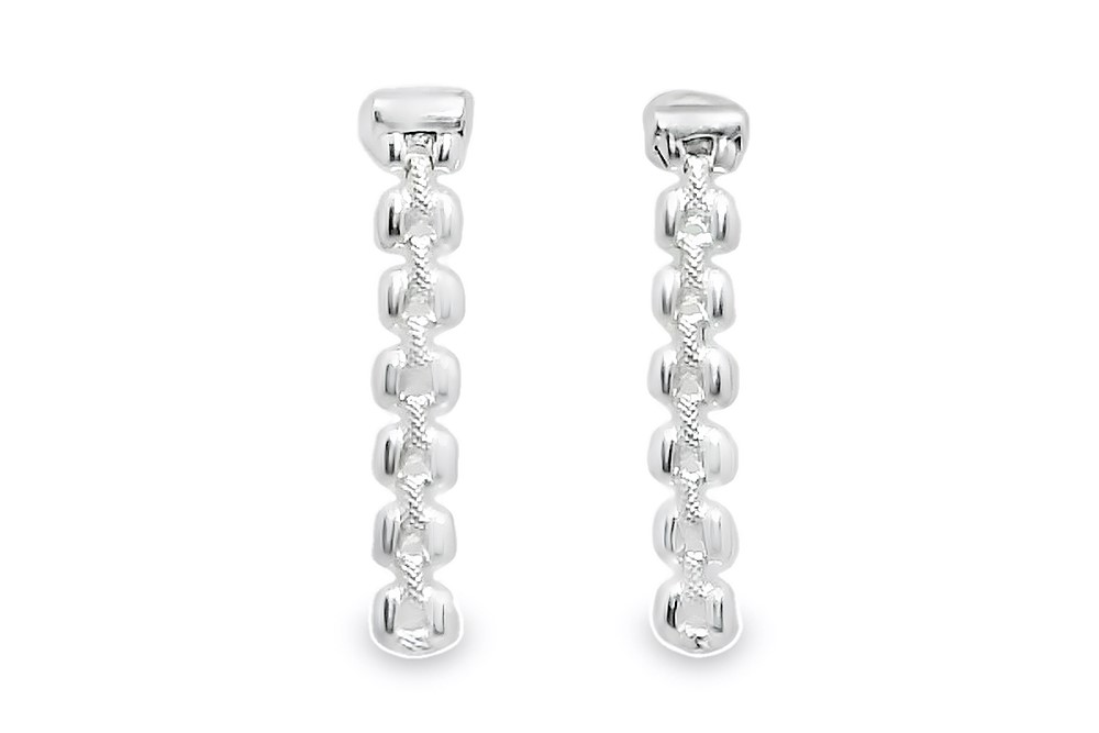 Pendiente plata 925 malla 6mm