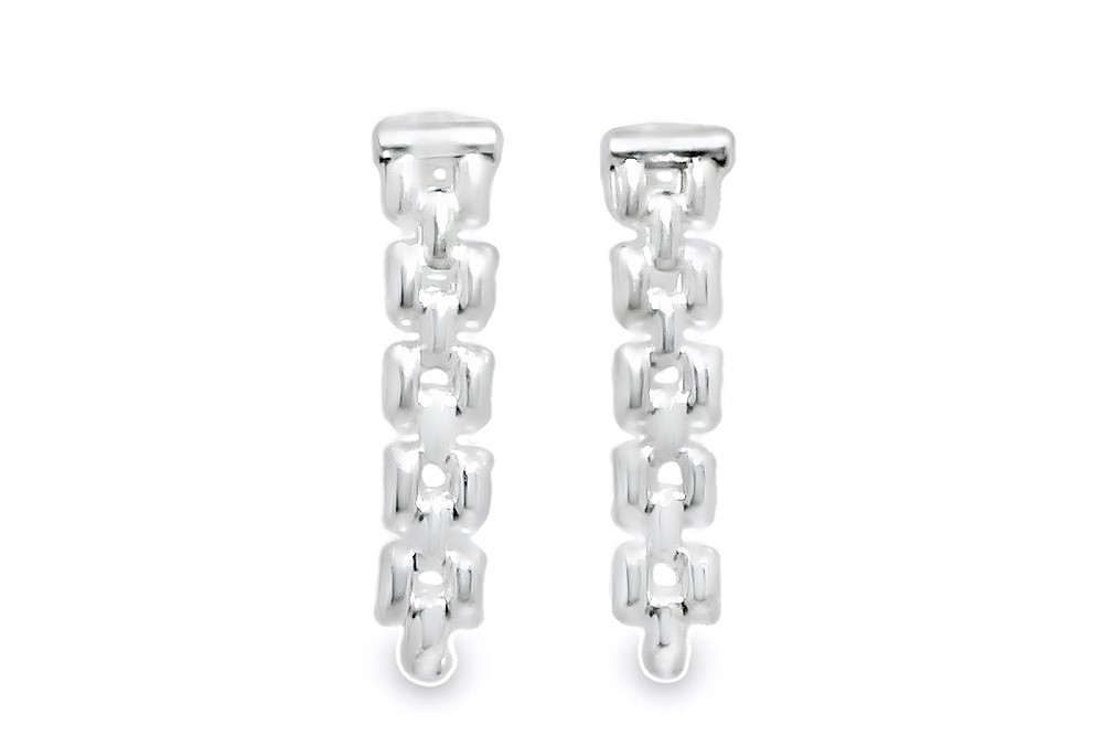 Sterling silver 9mm long earring