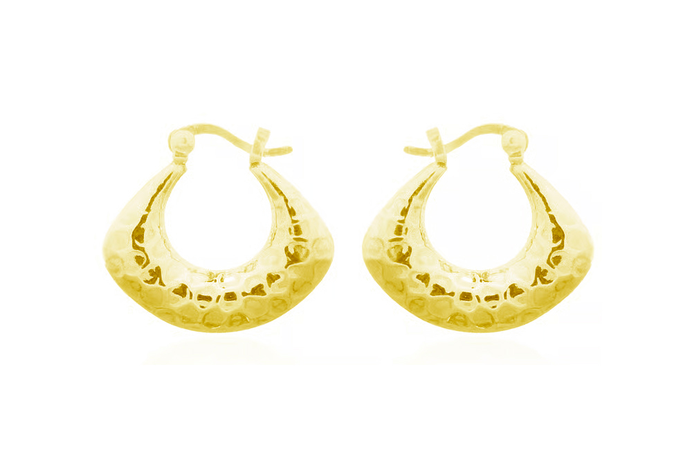 Sterling silver "u" hoop earring
