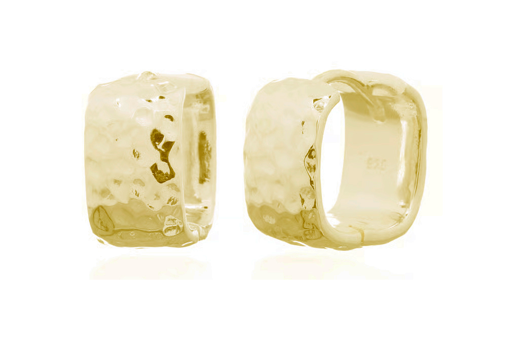 Pendiente plata 925 aro cuadrado