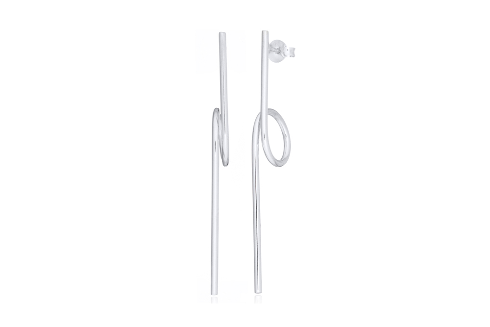 Pendiente plata 925 bucle hilo 1.5mm