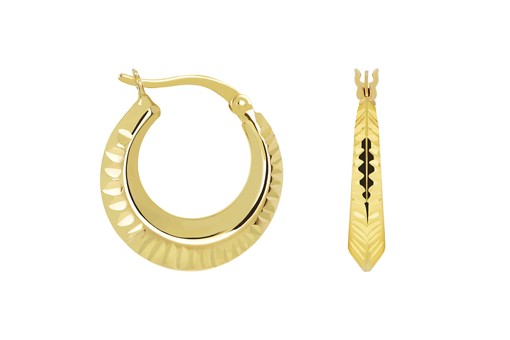 Pendiente plata 925 aro biselado