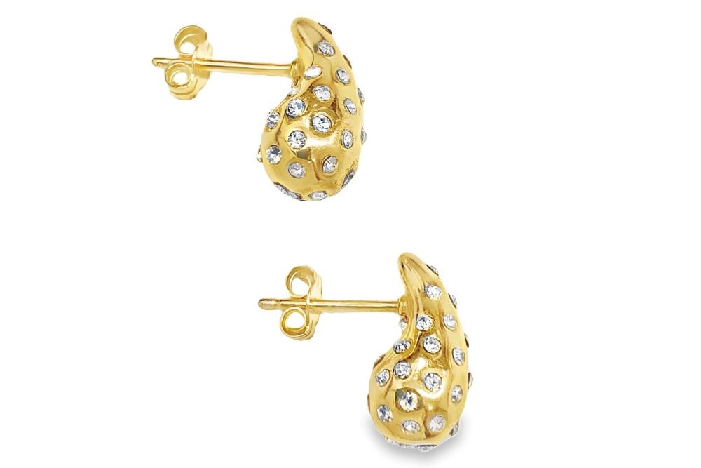 Sterling silver zirconia drop earring