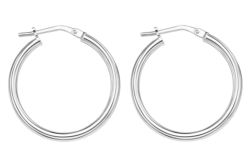 Sterling silver hoop earrings 2mm