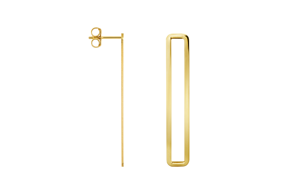 Pendiente plata 925 rectangular