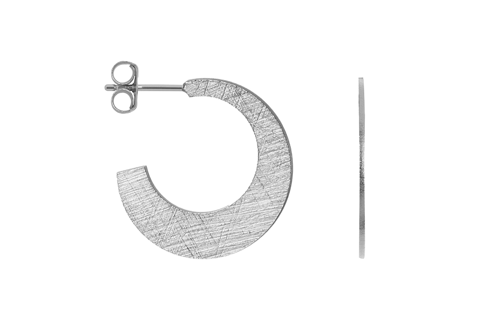 Pendiente plata 925 aro plano