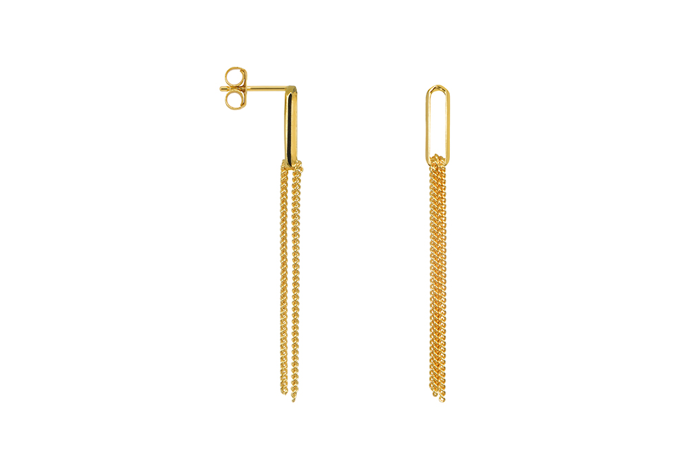 Pendiente plata 925 eslabón con cadenas