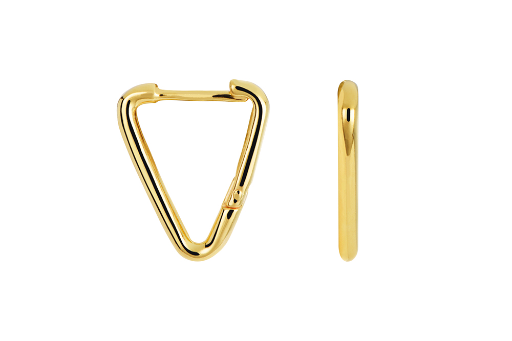 Pendiente plata 925 aro triangulo