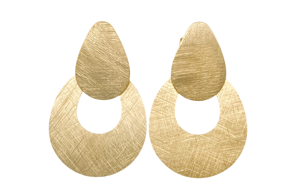 Sterling silver two different drops earring