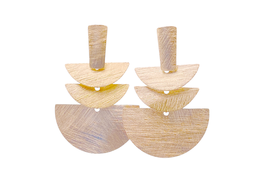 Sterling silver inca style earring