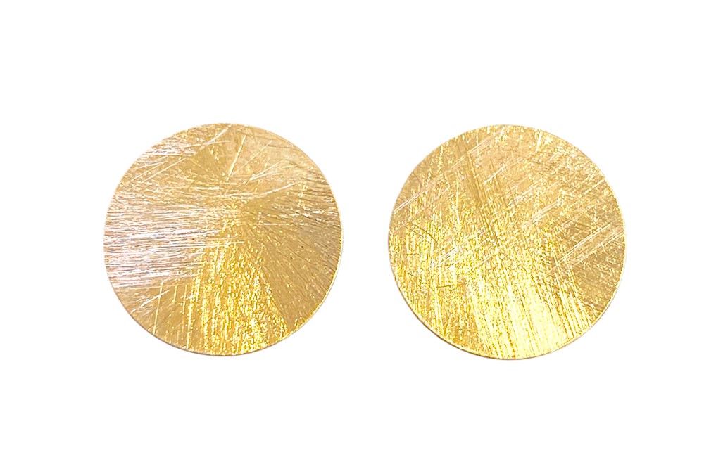 Sterling silver flat circle earring