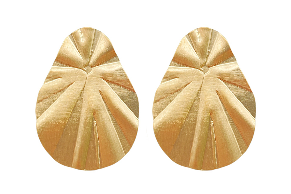 Sterling silver leaf earring