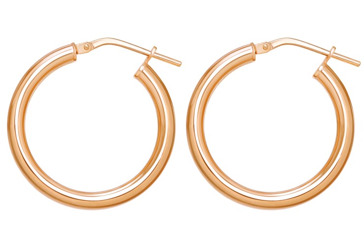 Sterling silver hoop earrings 3mm