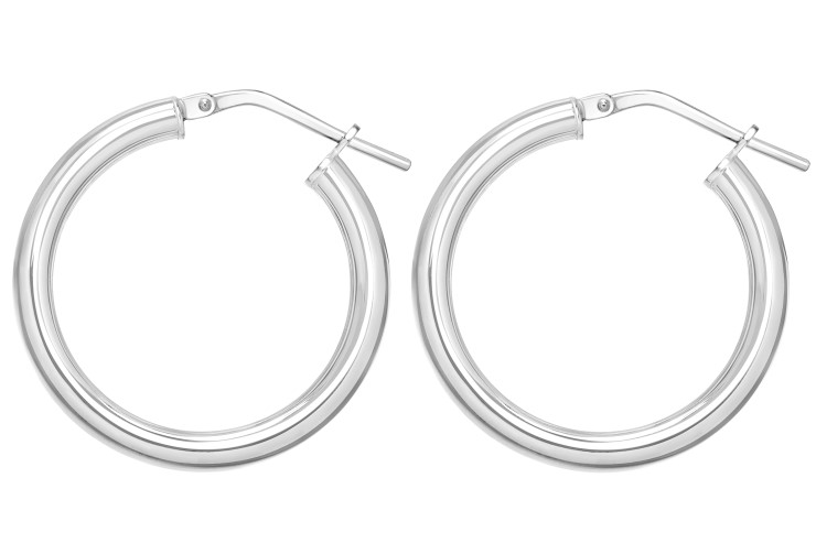 Sterling silver hoop earrings 3mm