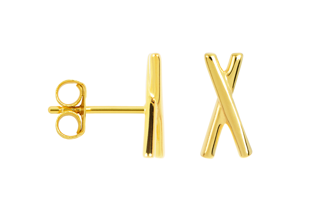 Pendiente plata 925 dos palillos