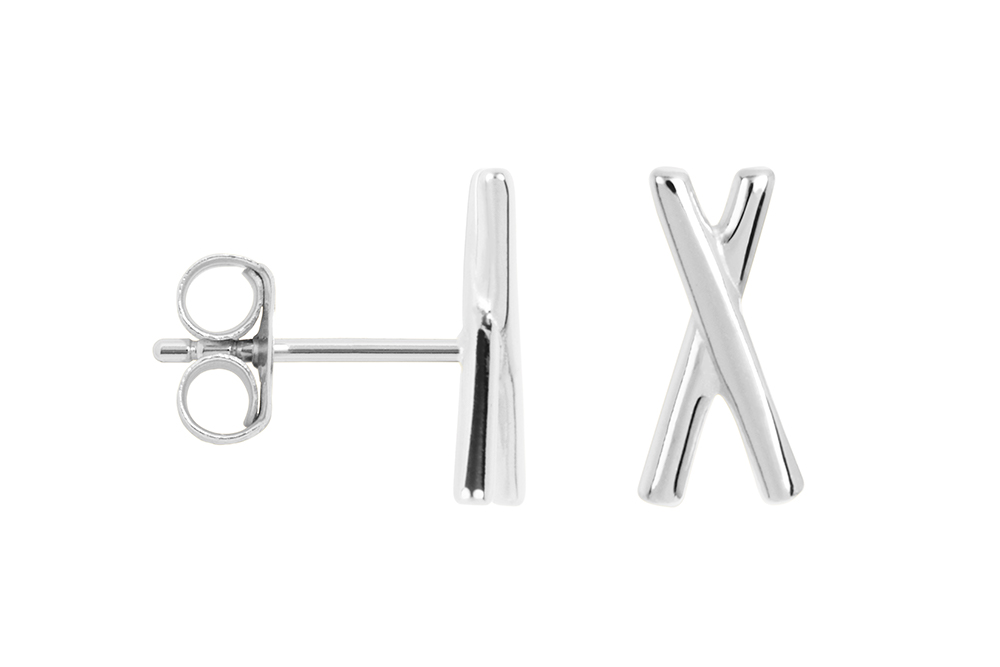 Pendiente plata 925 dos palillos