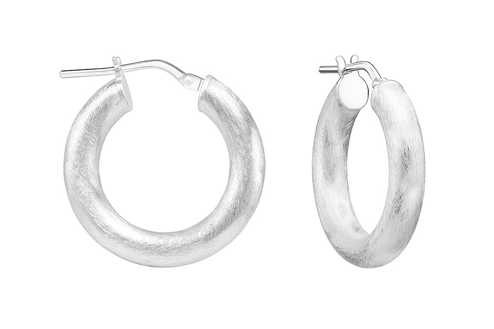 Pendiente aro plata 925 4mm