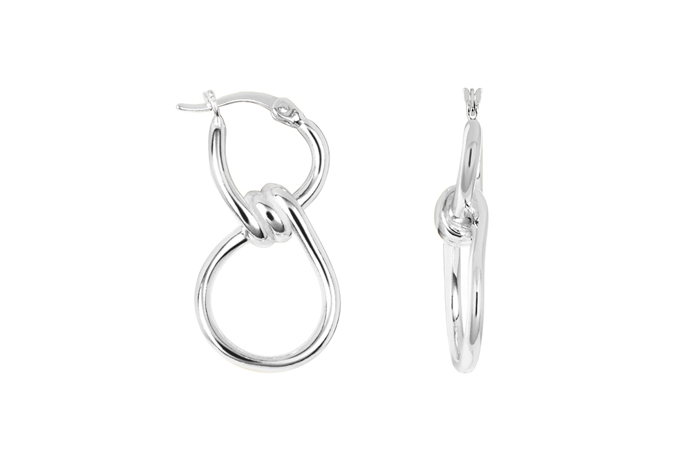 Sterling silver infinity earring