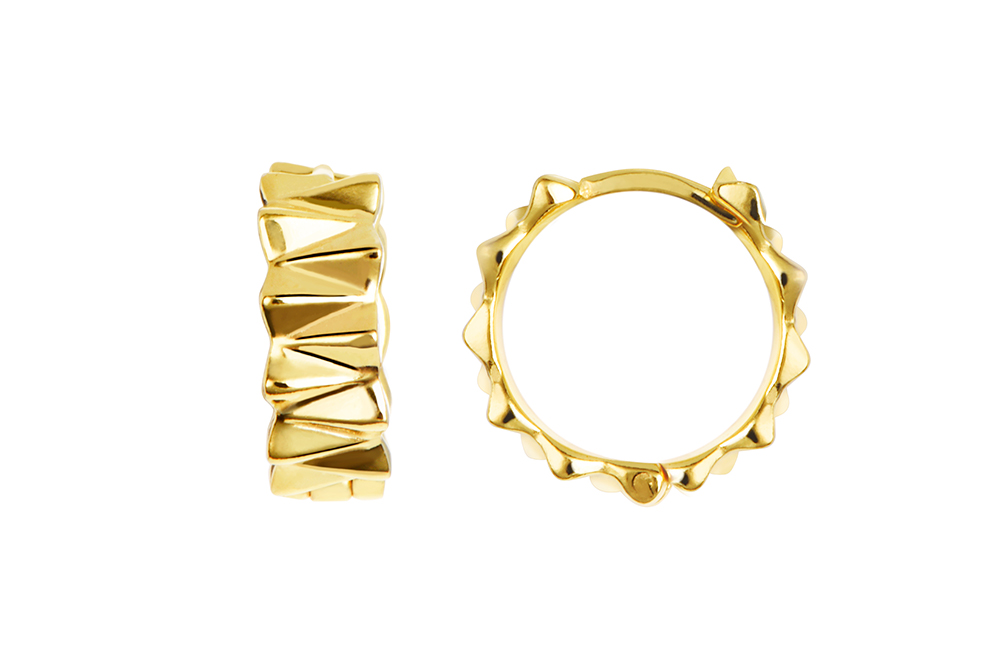 Sterling silver garland hoop earring