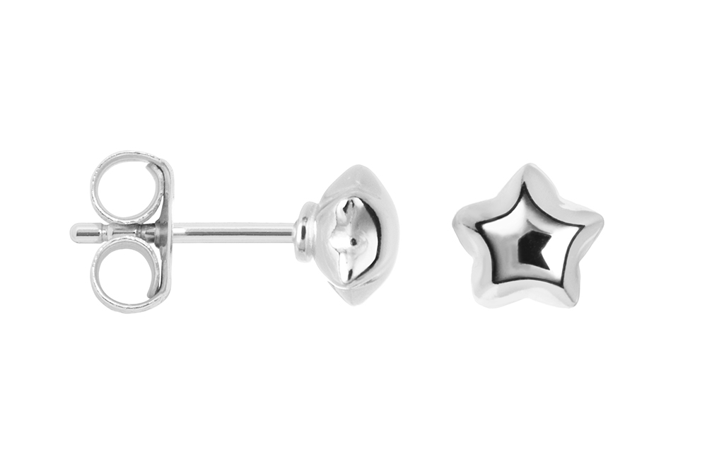 Pendiente plata 925 estrella 5x5mm