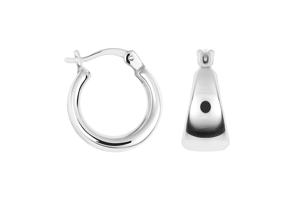 Pendiente plata 925 aro ancho