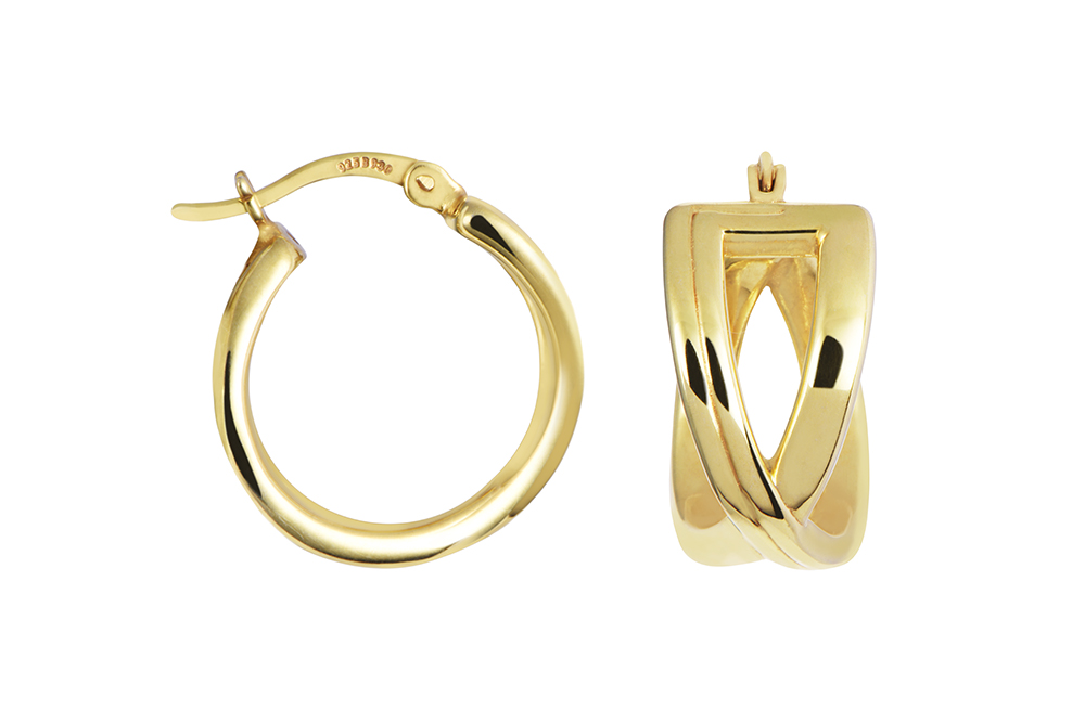 Sterling silver 925 crossover earrings