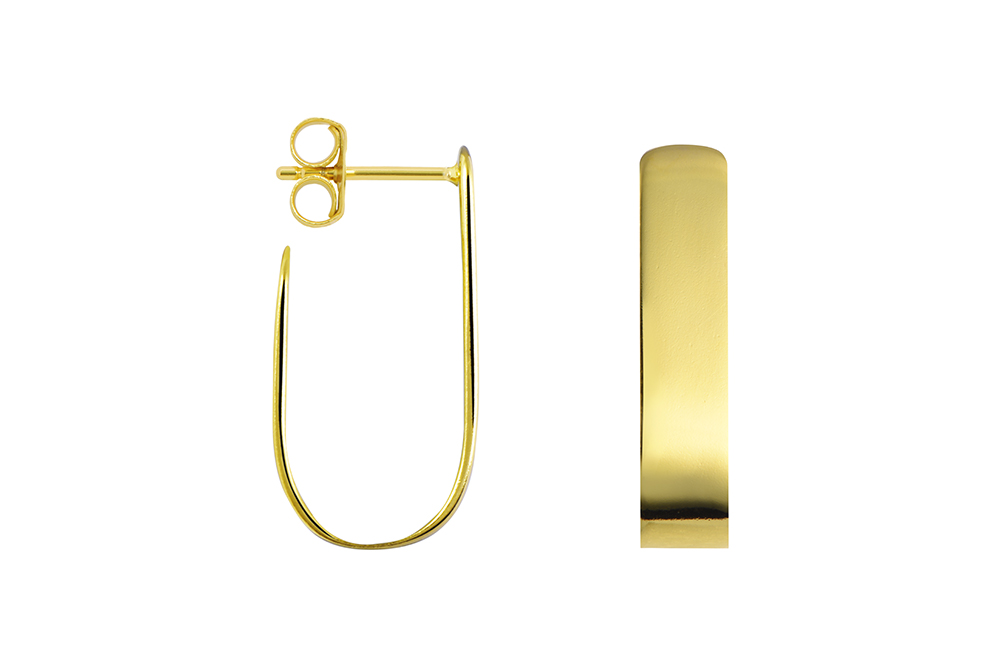 Pendiente plata 925 "j" plano rectangular