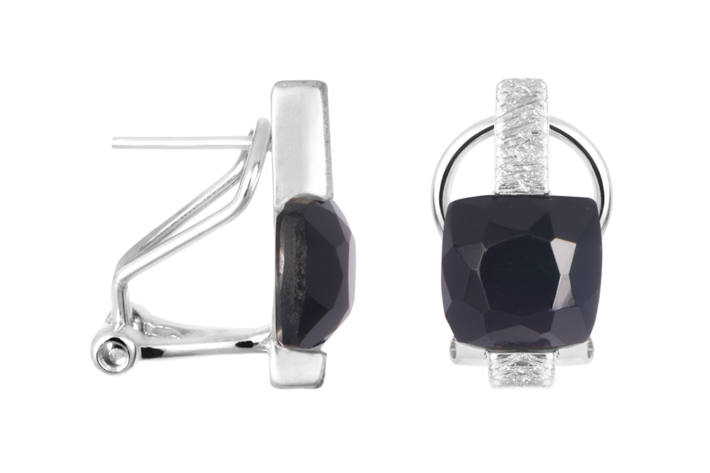 Sterling silver semiprecious stones earring