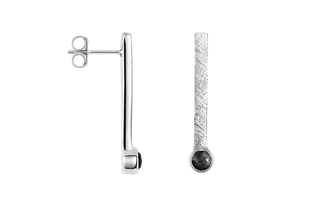 Pendiente plata 925 barra