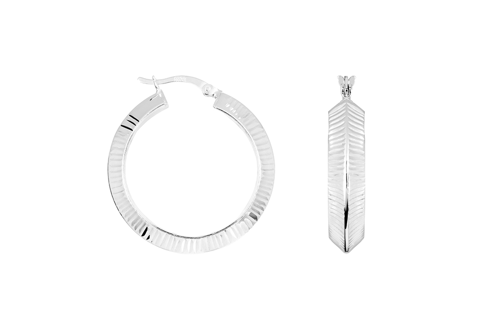 Sterling silver hoop earring
