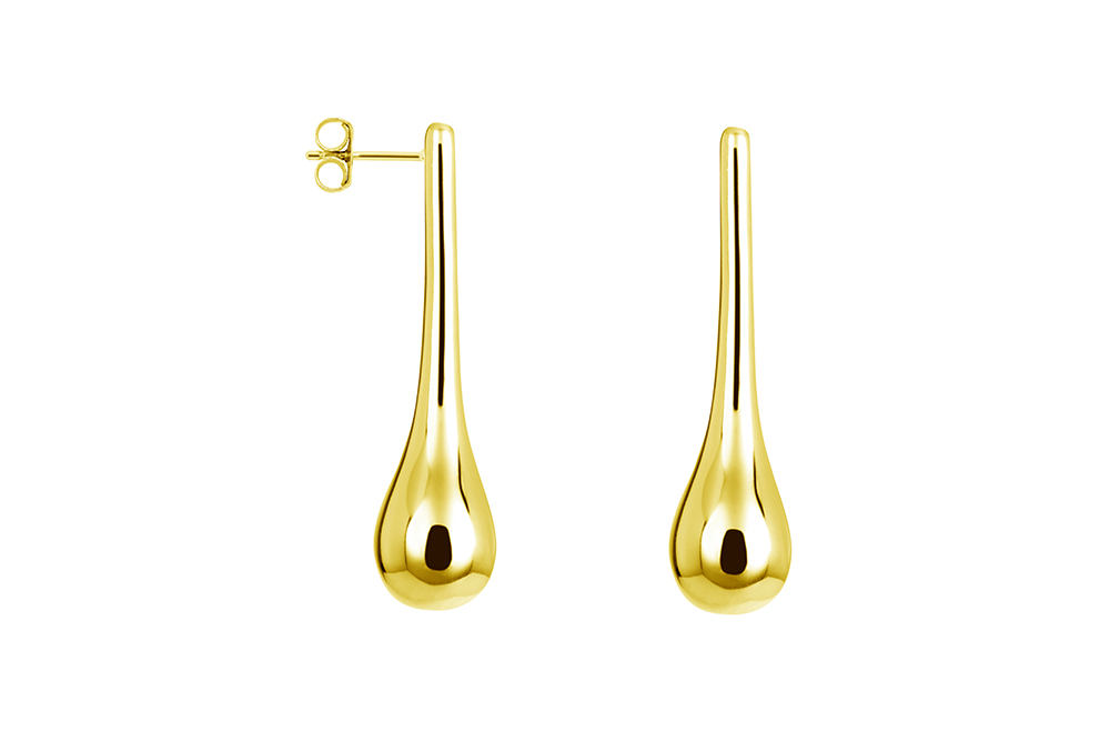 Sterling silver 31x8mm drop earring