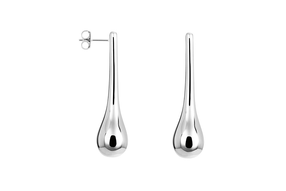 Pendiente plata 925 gota 31x8mm