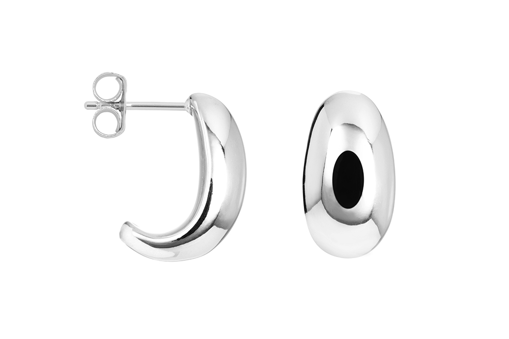 Sterling silver electroform earring