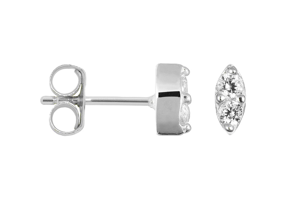 Sterling silver zirconia earring