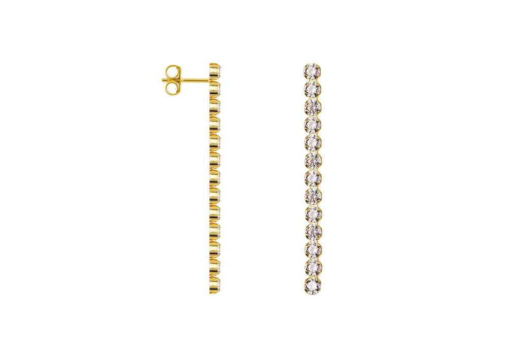 Pendiente plata 925 tipo riviere de zirconita de 2mm