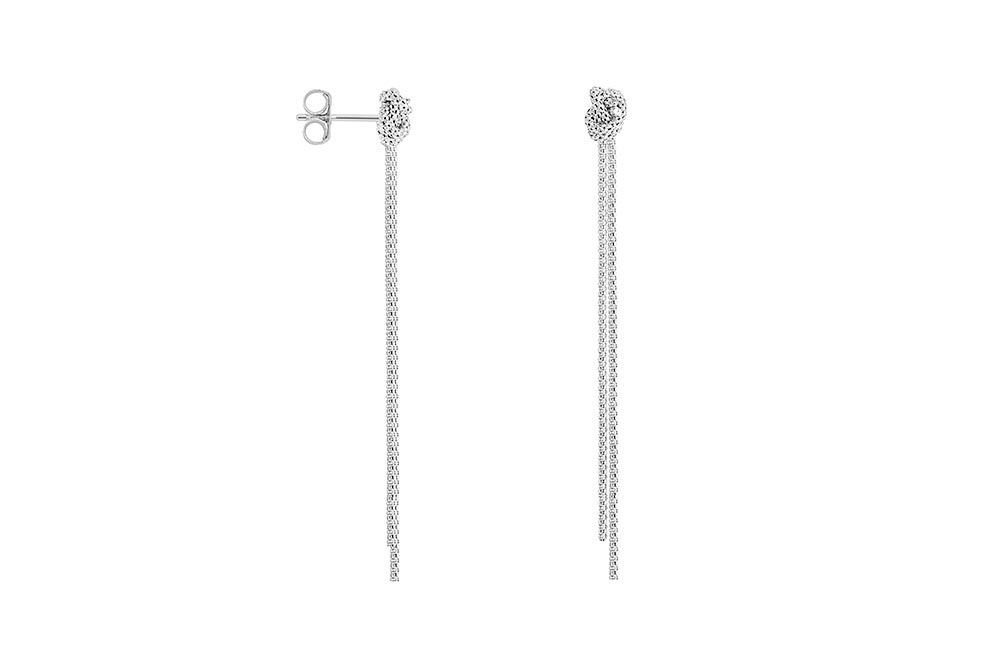[18272EPL] Sterling silver korean chain knot pendant (Sterling silver)