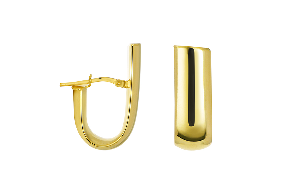 Sterling silver "j" 25x9mm earring